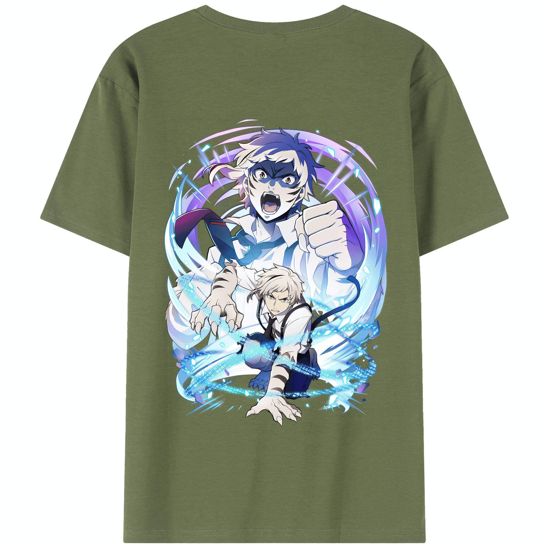 （画像用） 文豪ストレイドッグス Bungo Stray Dogs 綿100％半袖Tシャツ（背面プリント）
